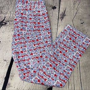 Liberty art fabrics for J Crew ankle size 29